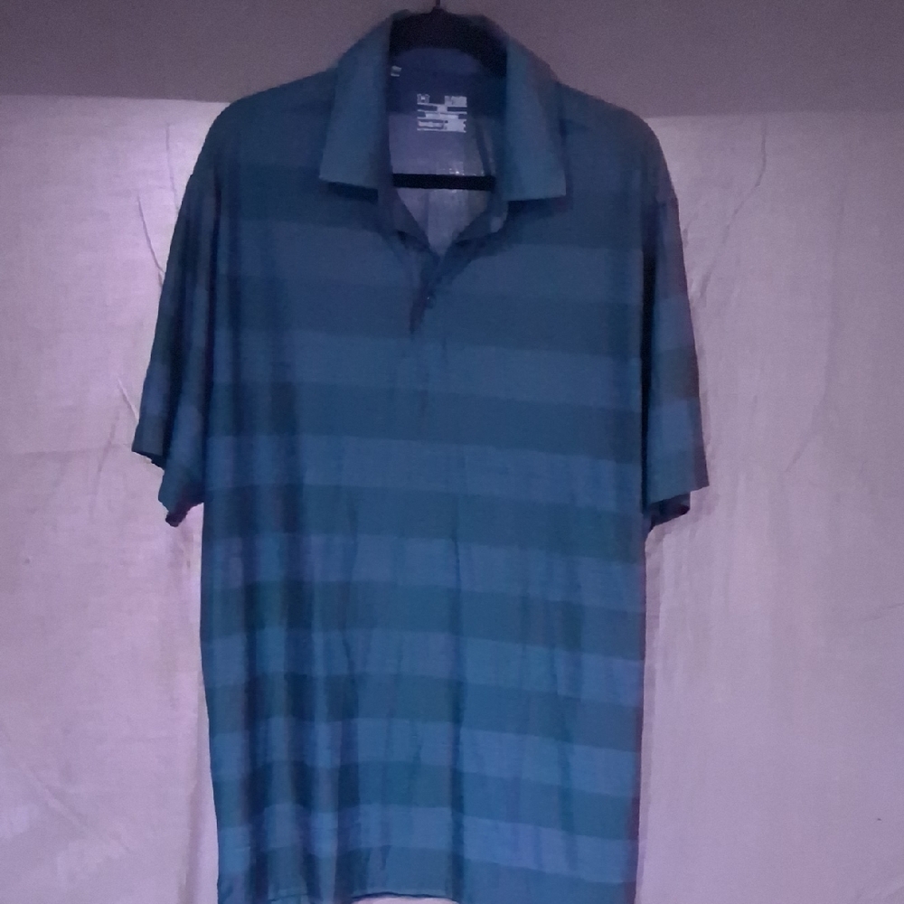 Under Armour Blue Striped Polo Shirt